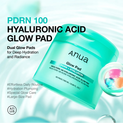 PDRN 100 Hyaluronic Acid Glow Pad - Toner and Toner Pad