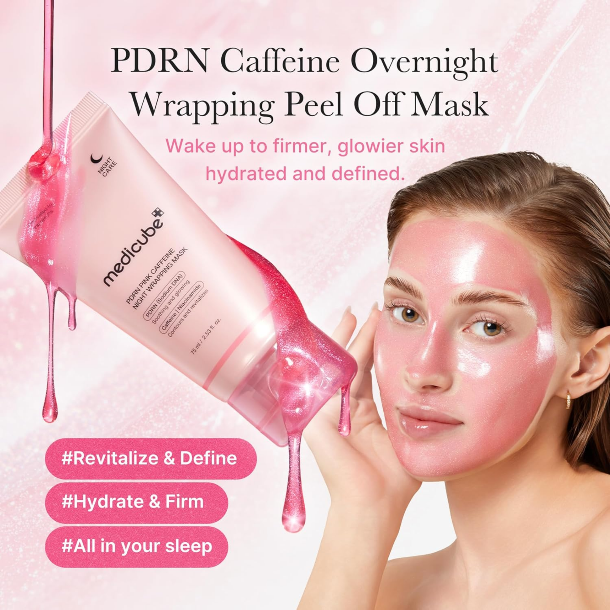 PDRN Pink Caffeine Overnight Wrapping Mask - Mask