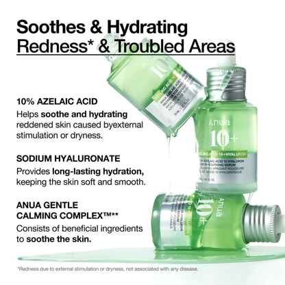 Azelaic Acid 10 Hyaluron Redness Soothing Serum 30ml - Serum and Ampoule