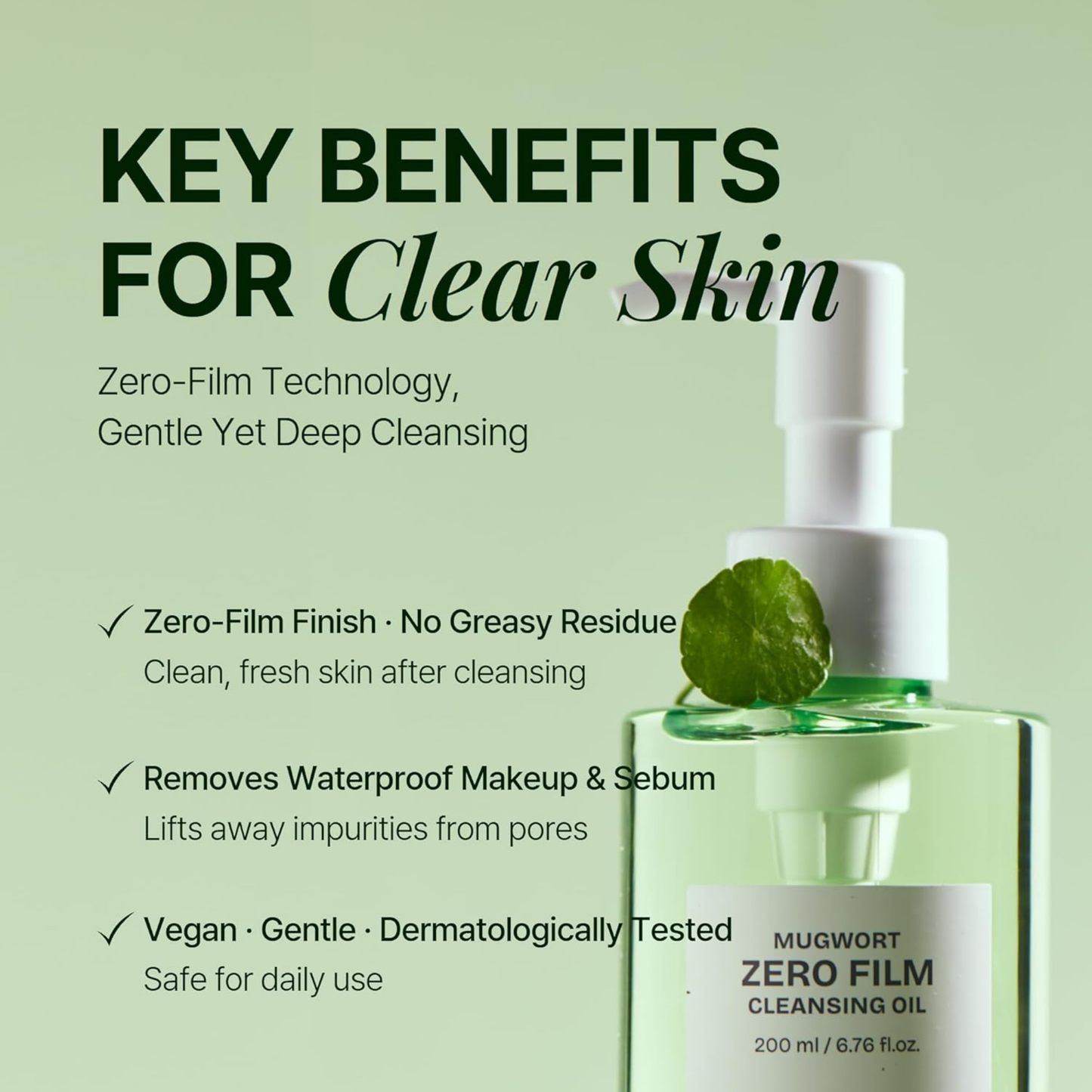 Mugwort Zero Film Cleansing Oil - Oil Based Cleanser