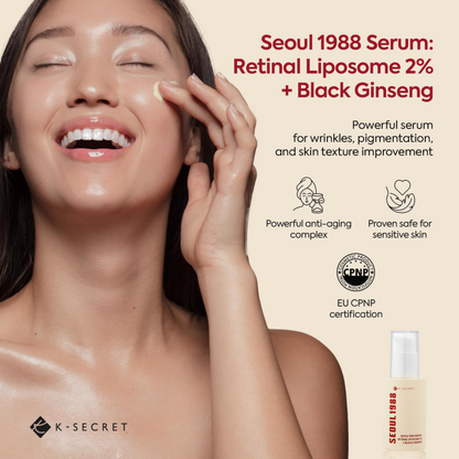 SEOUL 1988 Serum: Retinal Liposome 2% + Black Ginseng - Serum and Ampoule