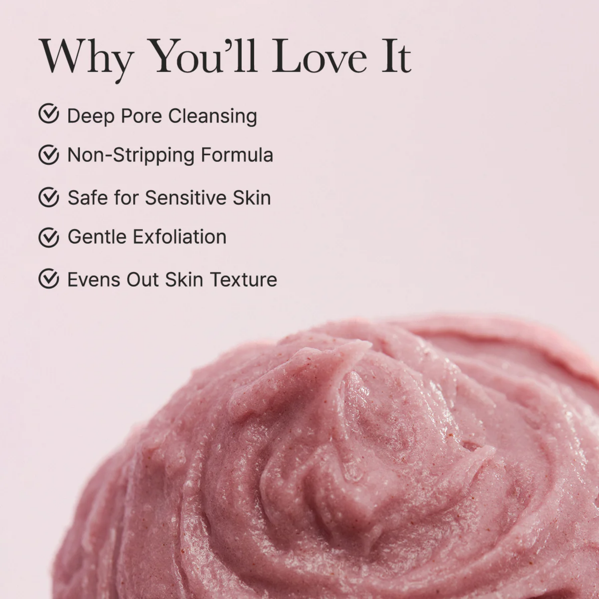 Fresh Rosehip Mochi Cleanser - Water Based Cleanser
