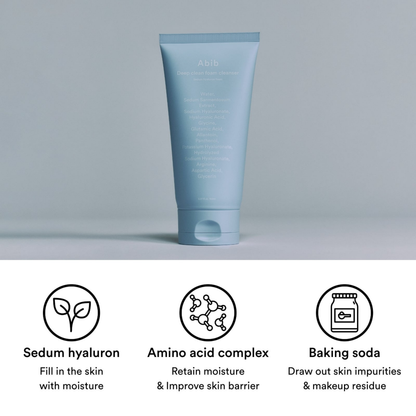 Deep Clean Foam Cleanser Sedum Hyaluron Foam - Water Based Cleanser