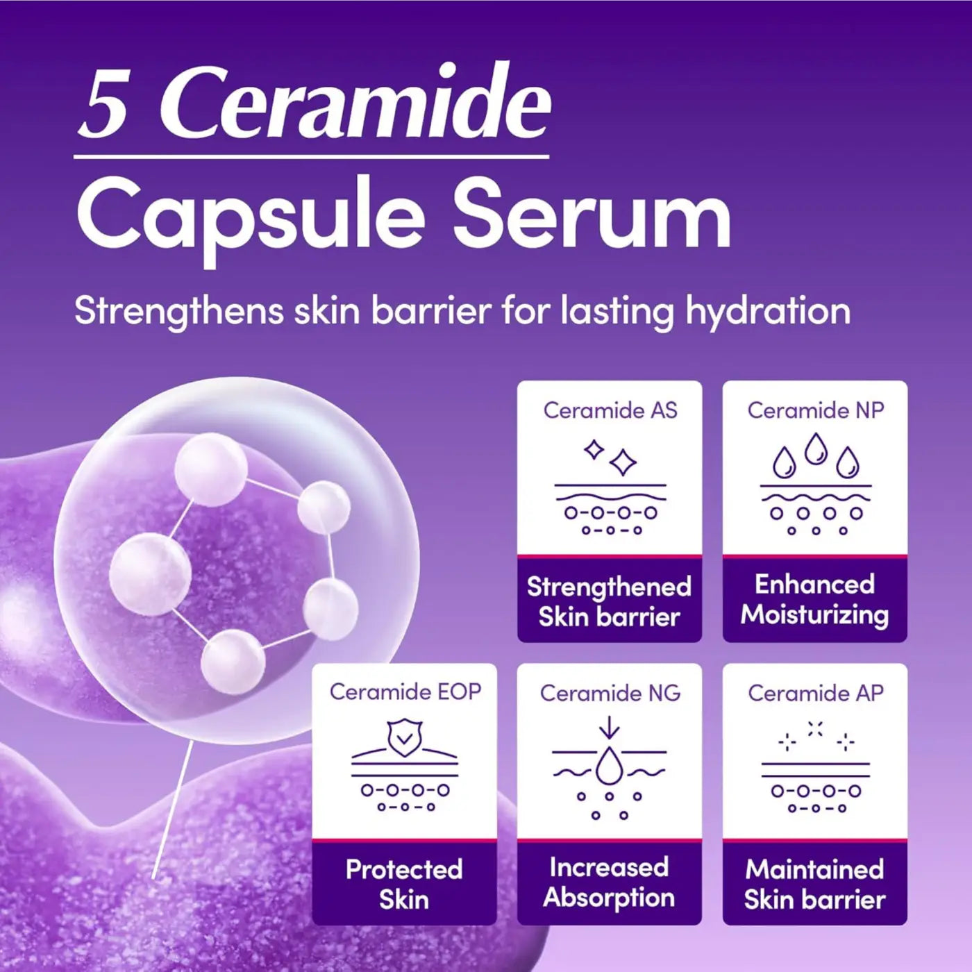 Bakuchiol plumping serum 30ml in a transparent bottle with purple label and white text from best korean skincare brands sa