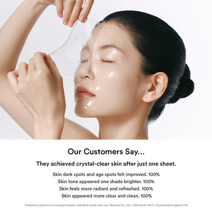 Transparent gel glow collagen mask glutathione film sheet showcasing k-beauty south africa skincare innovation