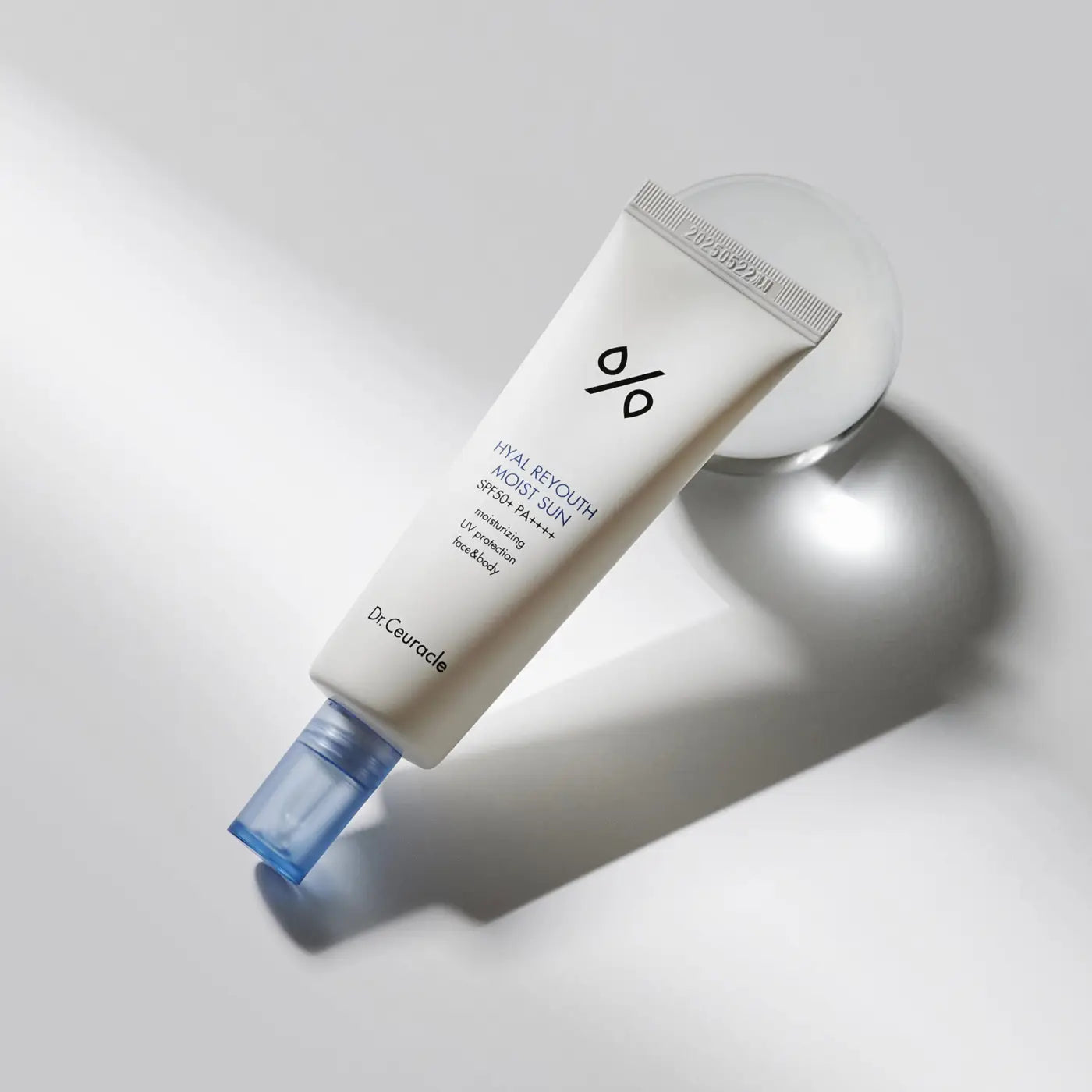 White tube of ceuracle hyal reyouth moist sun spf 50 plus pa plus plus plus 50ml sunscreen for daily use