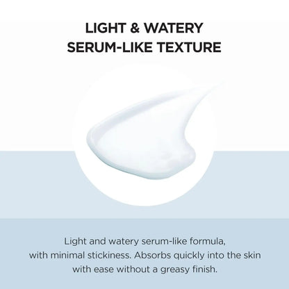 Light, watery white sun serum 100ml with smooth translucent texture to maintain moisture from authentic korean skincare