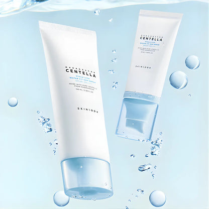 White plastic tube of skincare1004 hyalu-cica water-fit sun serum 100ml for authentic korean skincare to maintain moisture