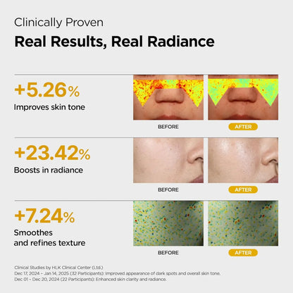 Clinically proven l-glutathione vitamin boosting toner 150ml showing before and after results for improved skin tone and texture from the best korean skincare brands sa