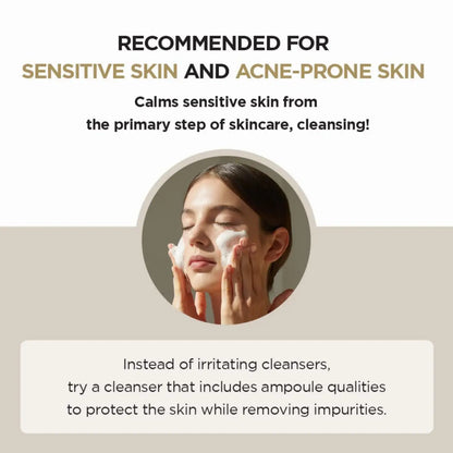 Madagascar centella ampoule foam is a gentle foamy cleanser for sensitive and acne prone skin